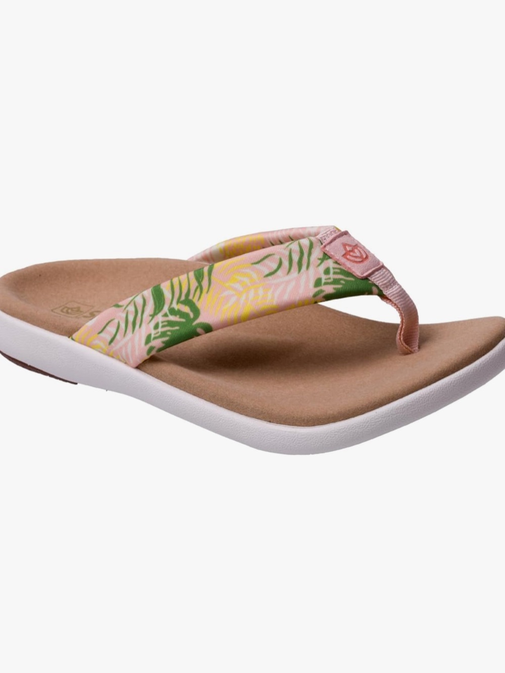 Spenco Revitalign Tropical Blush Floral Print Flip-Flop -Orthotic Arch Support